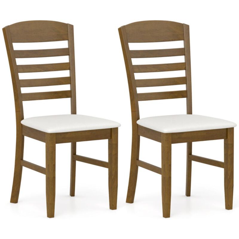 Hivvago Dining Chairs Set of 2 with Rubber Wood Frame and Padded Seat