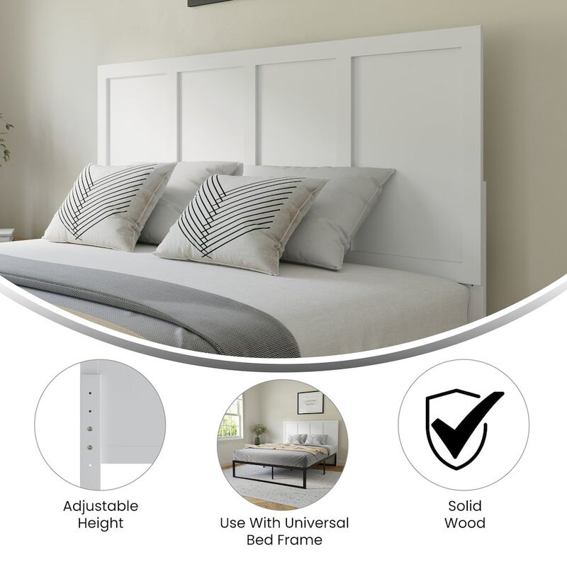 Flash Furniture Contemporary Queen Size Raised Panel Headboard image number 7