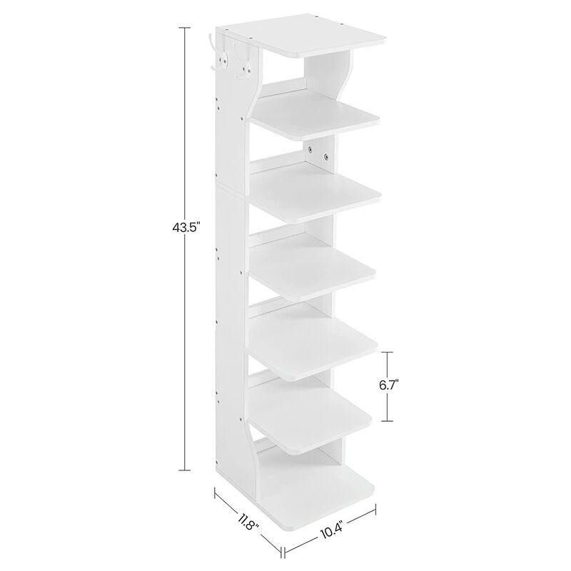 Wood Shoe Rack - 6-Tier Slim Shoe Storage Rack for Stylish Organization