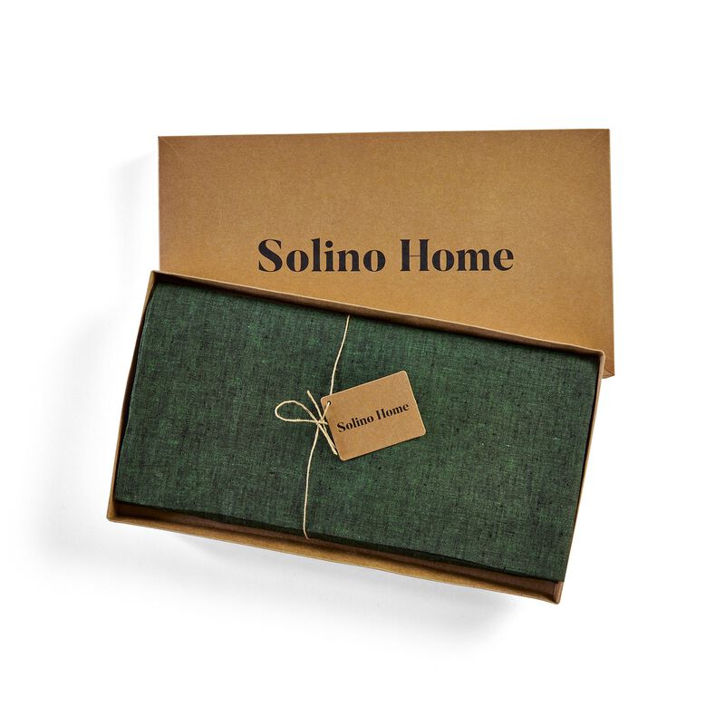 Solino Home 100% Pure Linen Table Throw - Athena.