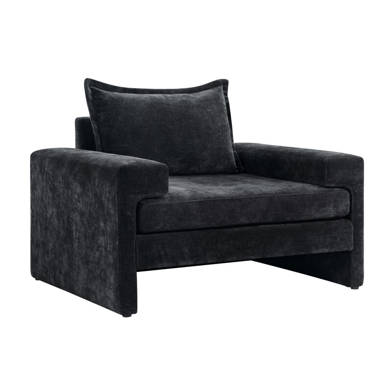 Merax Oversized Chenille Upholstered Accent Chair
