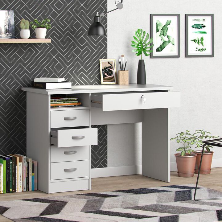 Tvilum Walden Desk with 5 Drawers