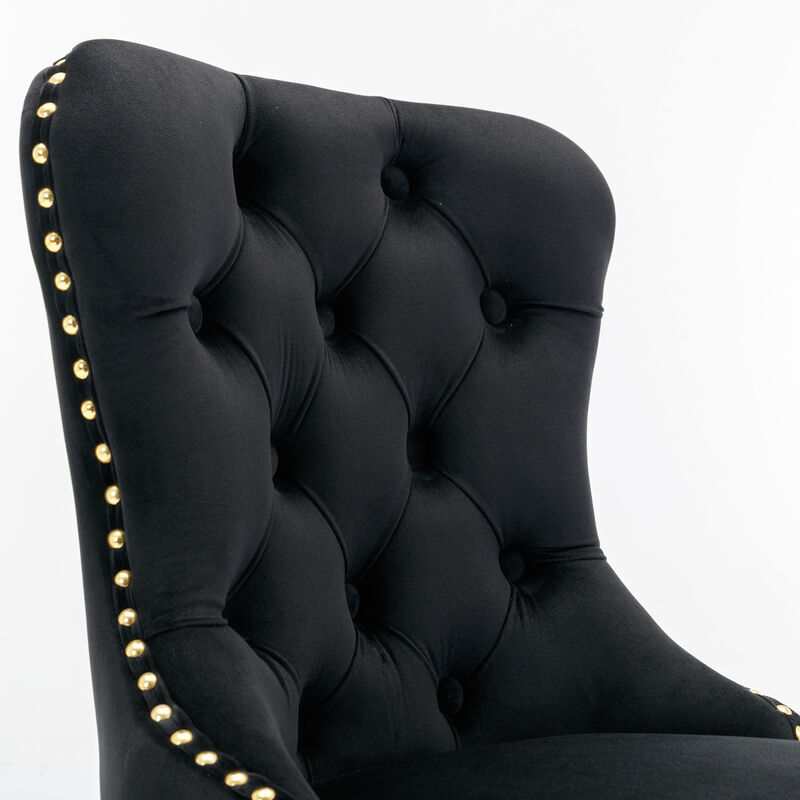 Streamdale Modern Velvet Swivel Bar Stools, Set of 2