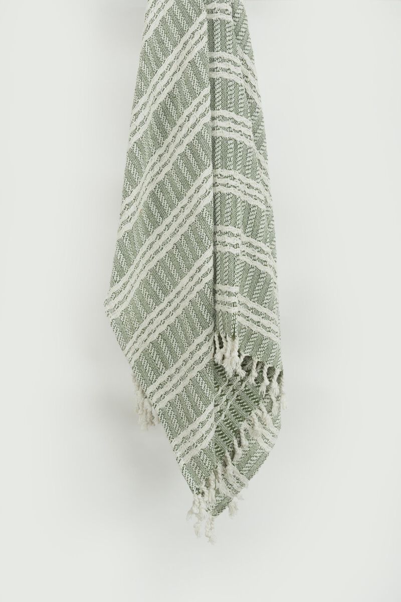 Green/Natural 50" x 60" Throw Blanket