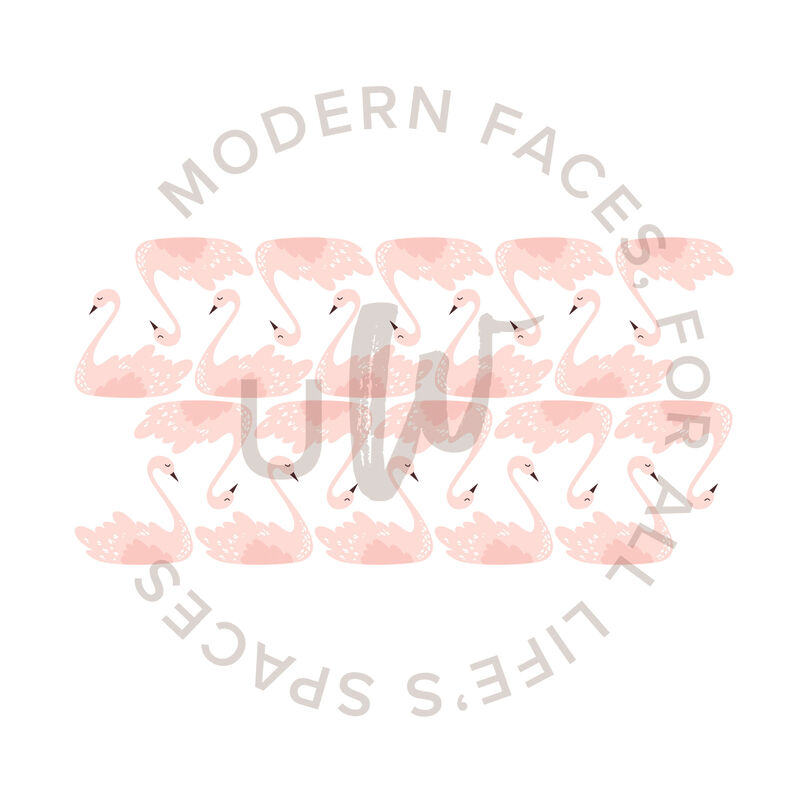 Pink Swans Wall Decals