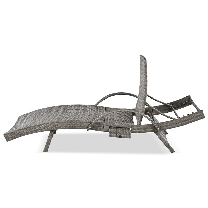 Merax Solid Outdoor Wicker Chaise Lounge Chairs image number 7