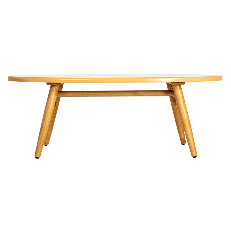 Sea Waves Surfboard Oval Coffee Table, Multicolor image number 3
