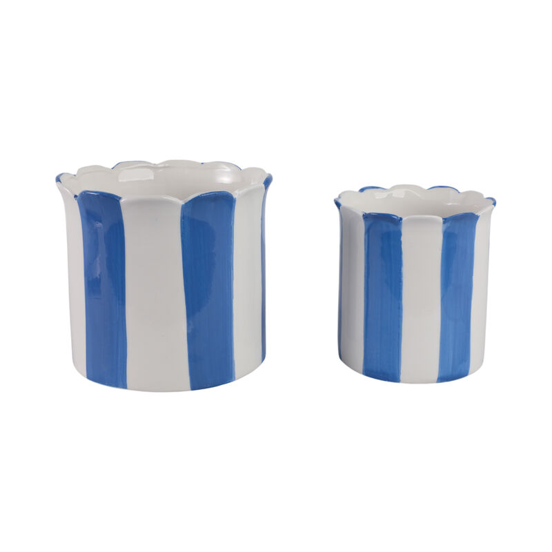 S/2 Striped Scallop Planters image number 2