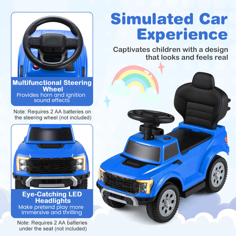 Toddler 3 in 1 Push Ride On Car for Park Backyard and Outdoor Use image number 7
