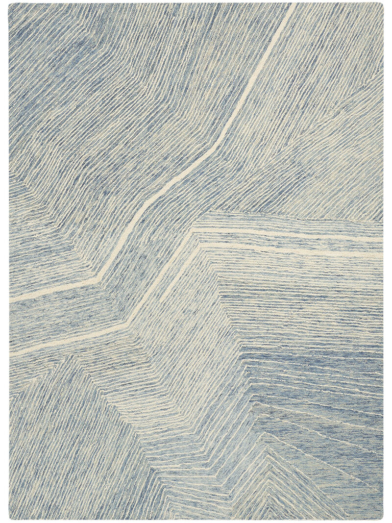 Pure Angles ANG01 Ivory/Blue 5'3" x 7'3" Rug image number 0
