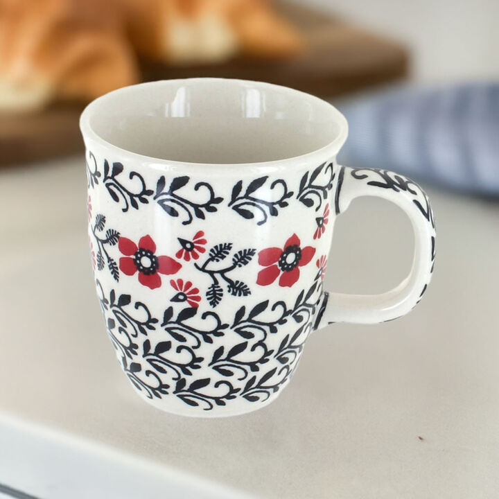 Blue Rose Polish Pottery Festive Fir Coffee Mug