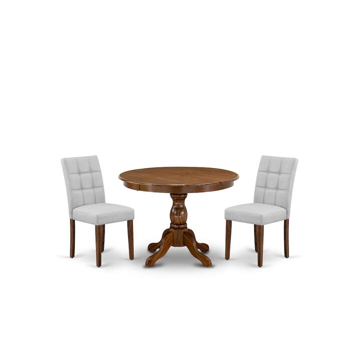 3 Piece Mid Century Modern Dining Table Set