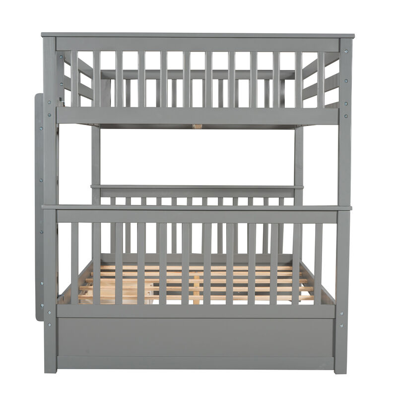Merax Bunk Bed with Ladders and Two Storage Drawers
