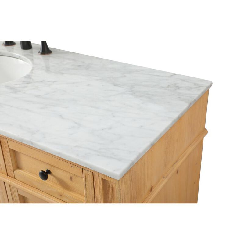 Elegant Kitchen and Bath 60 inch Single bathroom vanity in natural wood