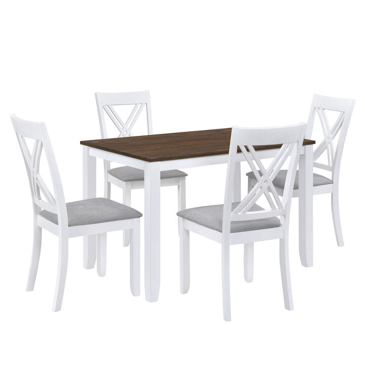 Merax 5-Piece Dining Table Chairs Set