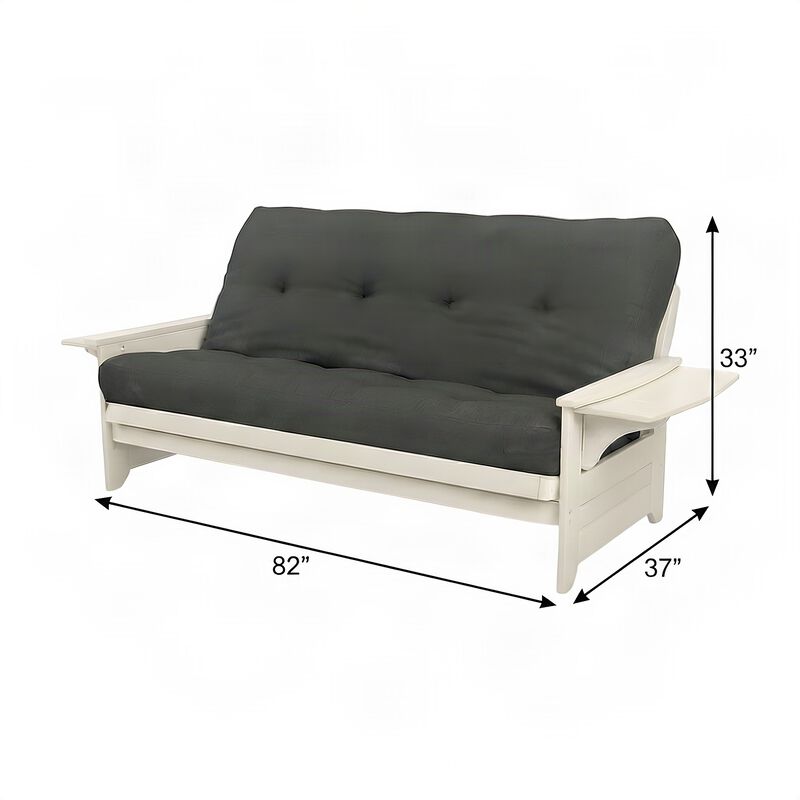 Phoenix Frame-Antique White Finish-Suede Gray Mattress image number 5