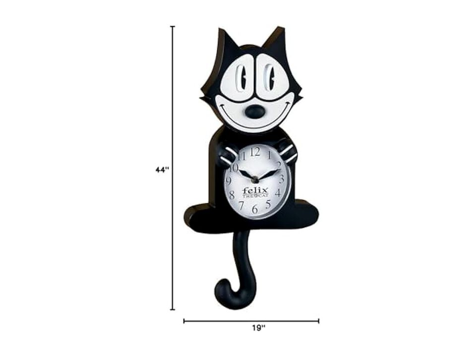 Felix Cat Motion Birthday Lovers Wall Clock 19 Inch Home Decor