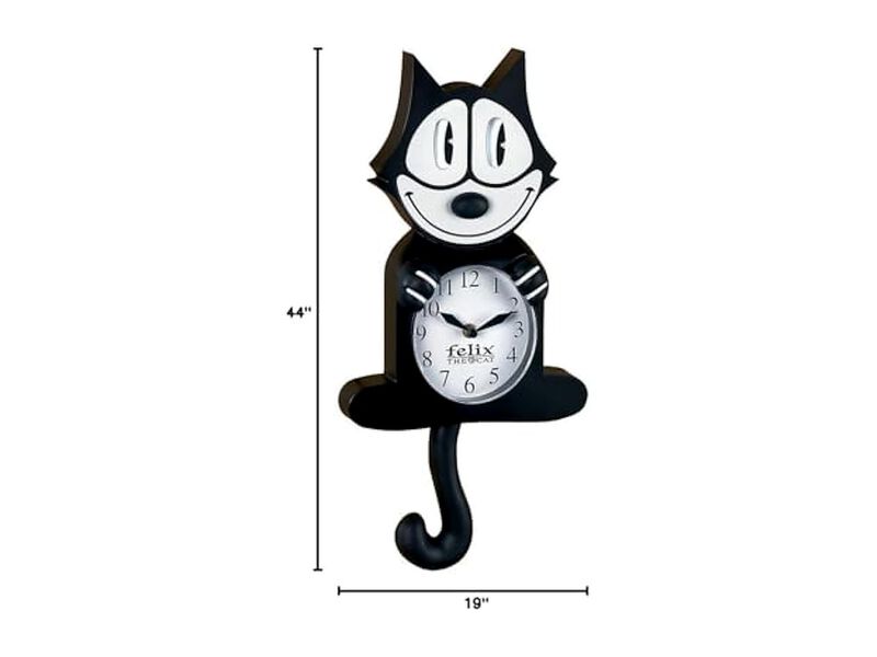 Felix Cat Motion Birthday Lovers Wall Clock 19 Inch Home Decor image number 1