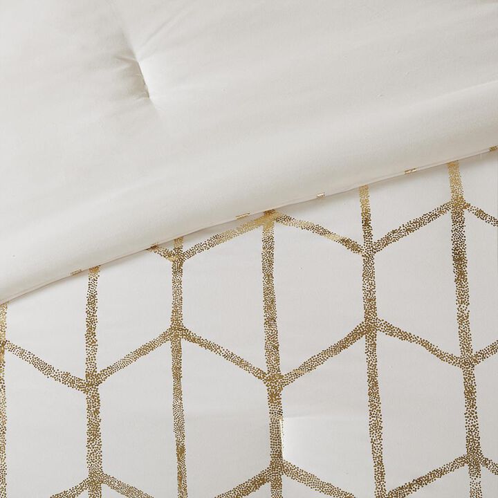 Belen Kox Ivory Majesty Gold Comforter Set, Belen Kox