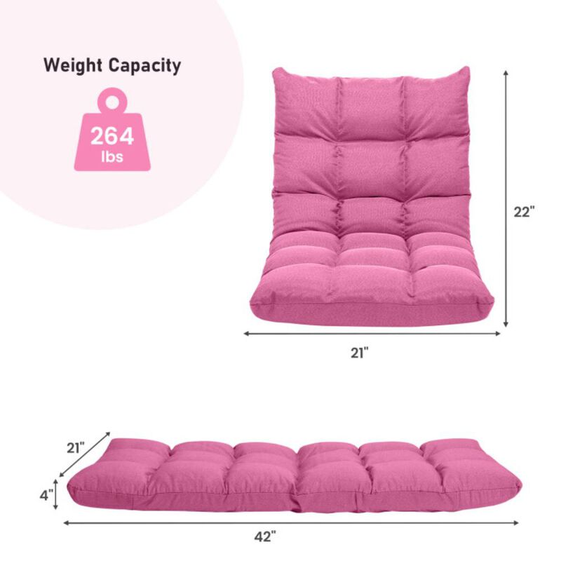 Hivvago 14-Position Adjustable Folding Lazy Gaming Sofa image number 8