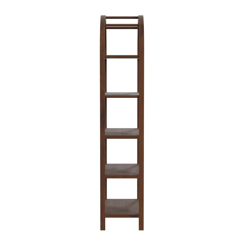 Butler Specialty Hanover Arched 5 Tier  Etagere Bookcase, Medium Brown image number 4