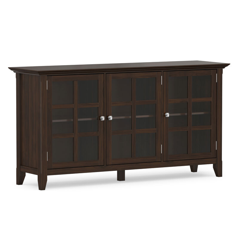 Acadian SOLID WOOD 62 inch Wide Transitional Wide Storage Cabinet in Brunette Brown image number 0