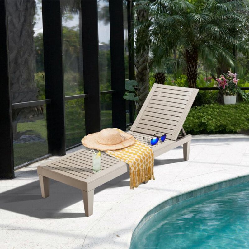Hivvago Outdoor Recliner Chair with 5-Position Adjustable Backrest