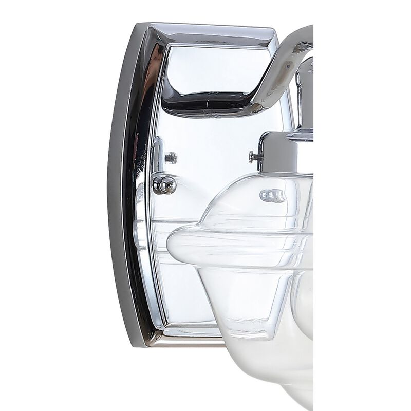 Orleans Iron/Glass Schoolhouse LED Vanity Light