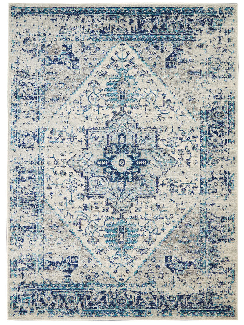 Tranquil TRA06 Ivory/Light Blue 5'3" x 7'3" Rug image number 0