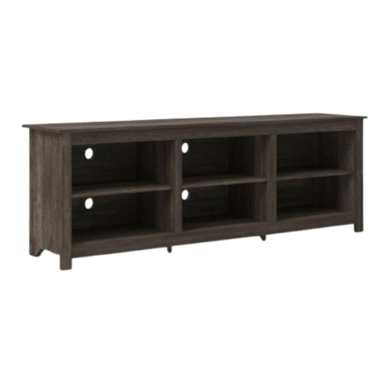 Hivvago 70-inch Dark Brown Wood TV Stand Entertainment Center for TV up to 78-inch