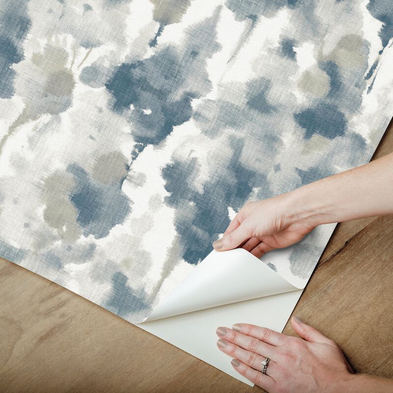 Mirage Navy Peel & Stick Wallpaper (Double Roll) image number 4
