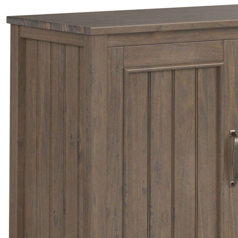 Lev SOLID WOOD 53 inch Wide Contemporary TV Media Stand in Smoky Brown For TVs up to 60 inches