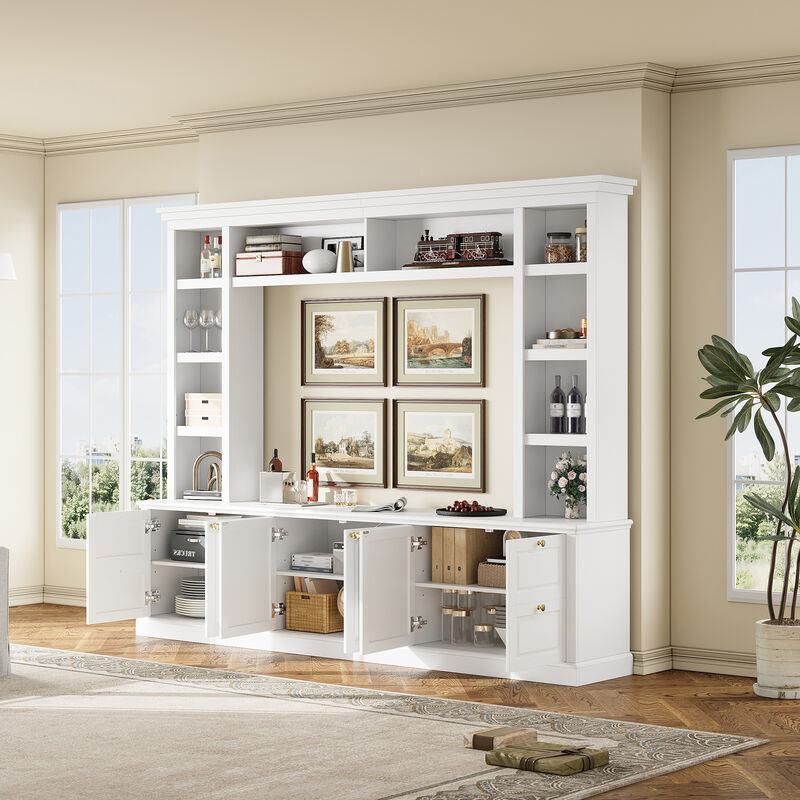 Merax Multifunctional TV Stand for 70" TVs with 3 Adjustable Shelves &ndash; Wine Rack image number 2