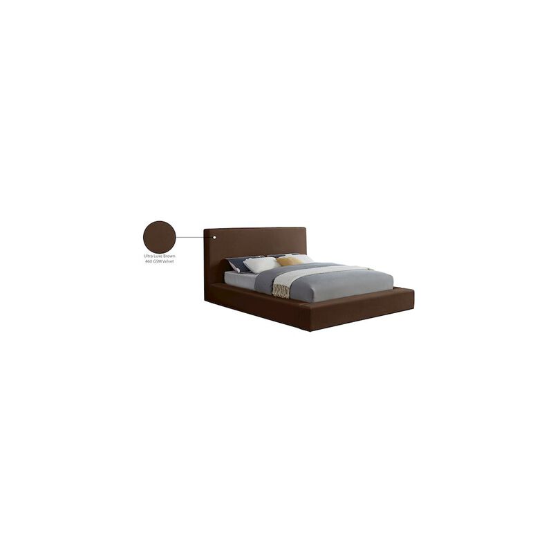 Meridian Furniture Dorian Brown Velvet Full Bed