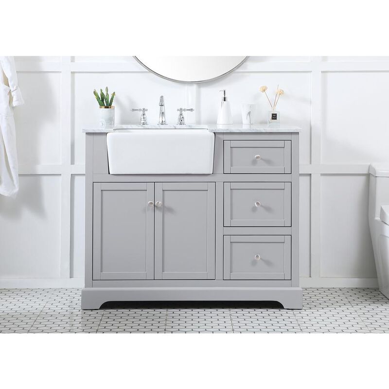 Elegant Kitchen and Bath 42 inch Single bathroom vanity in grey