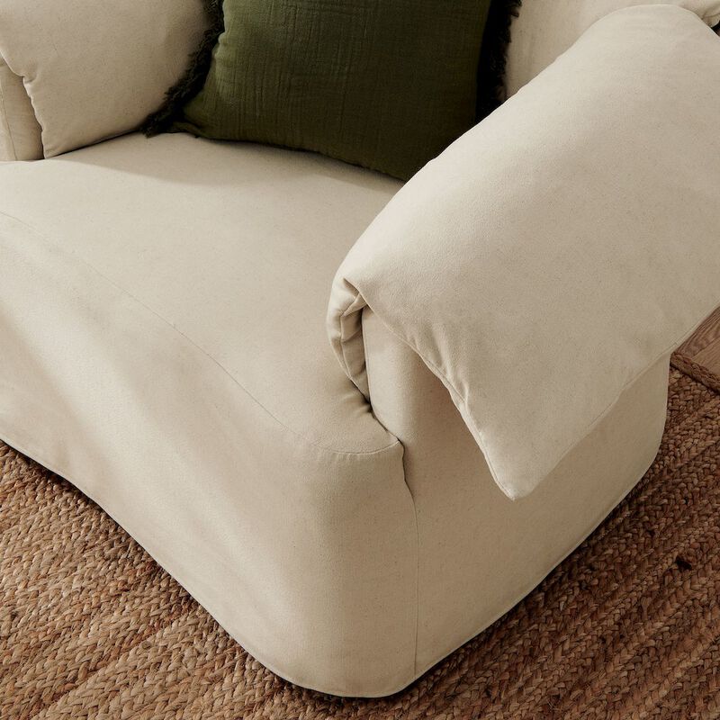 Lark Slipcovered Fabric Oversized Armchair image number 8