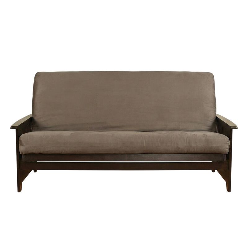 Phoenix Frame Queen-Espresso Finish-Suede Gray Mattress image number 0