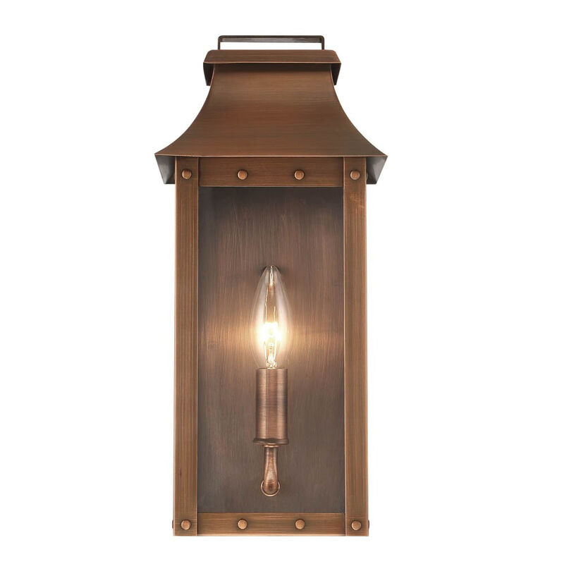 Hivvago Manchester 1-Light Copper Patina Pocket Wall Light