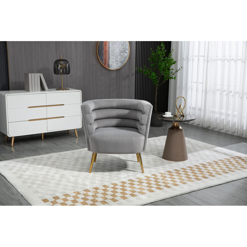 Accent Chair, leisure single chair with Golden feet