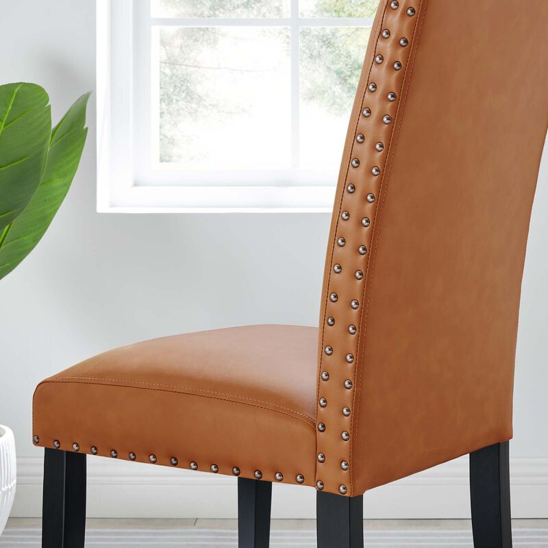 Parcel Dining Vinyl Side Chair-Benzara image number 6