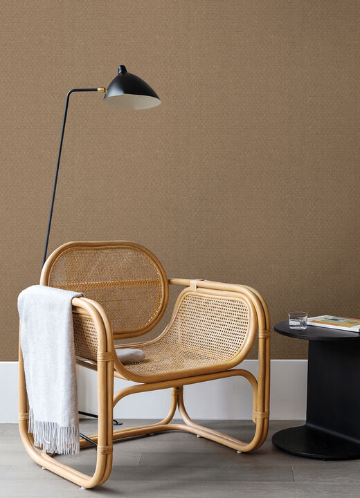 Huiqing Brown Geometric Weave Wallpaper (Set of 2)