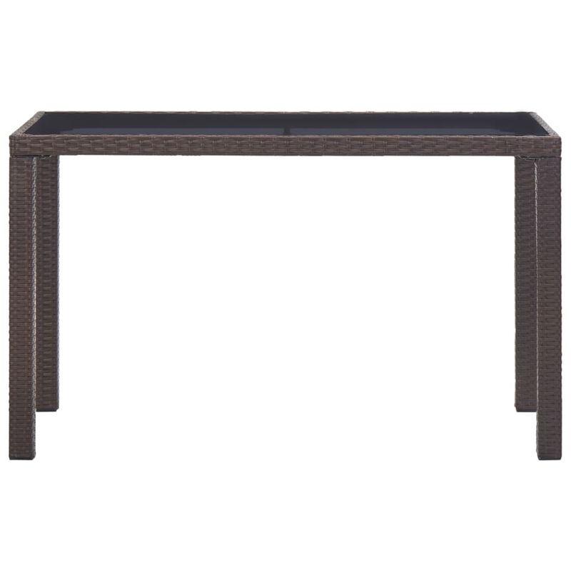 vidaXL Garden Table Brown 48.4"x13.6"x29.1" Poly Rattan