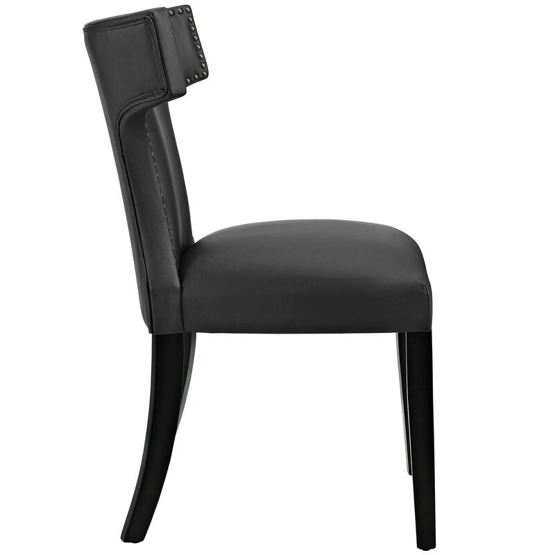 Curve Dining Side Chair Vinyl Set of 2 image number 2