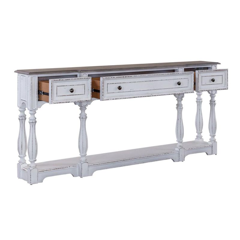 Liberty Furniture Magnolia Manor 72 Inch Hall Console Table in Antique White image number 4