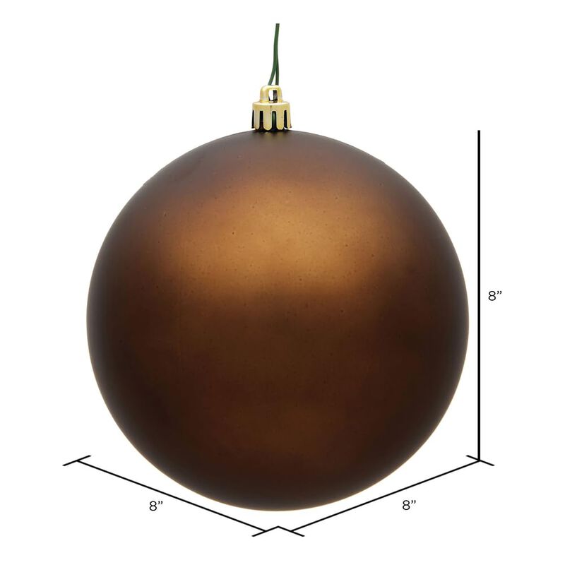 Vickerman 8" Mocha Matte Ball Ornament image number 1