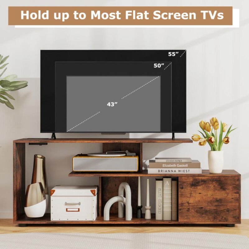 Hivvago Entertainment Center TV Stand with Power Outlet