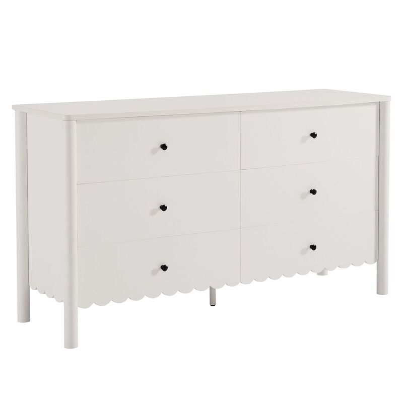 Emmeline Scalloped 6-Drawer Dresser image number 0
