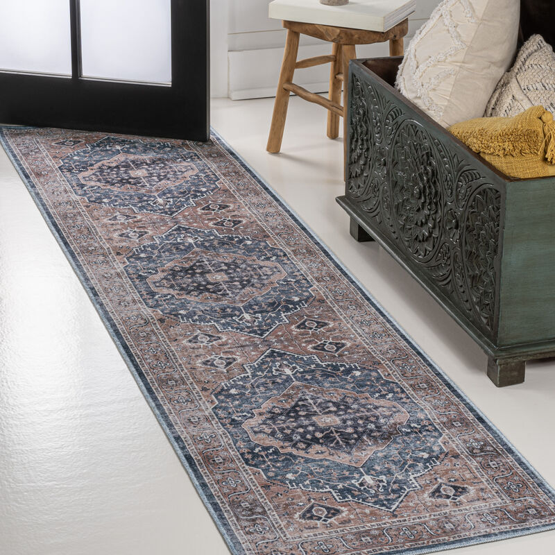 Alacati Ogee Medallion Machine-Washable Area Rug