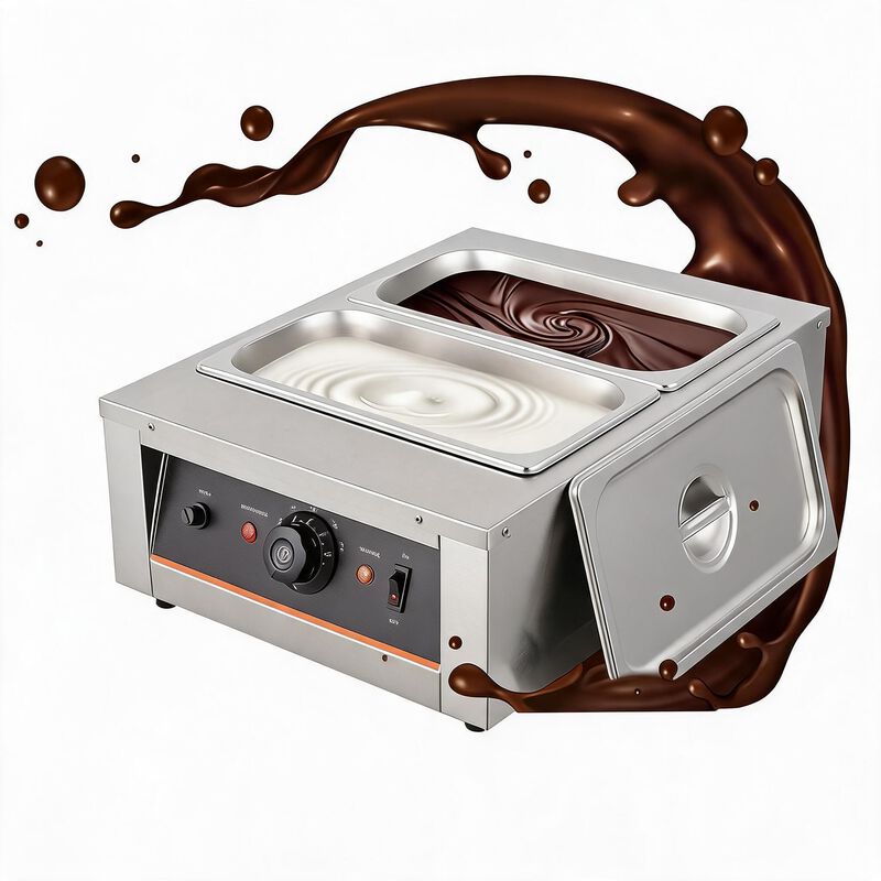 Stainless Steel Chocolate Tempering Machine, Adjustable Temp 86&ndash;185&deg;F, for Chocolate&Milk&Cream image number 0