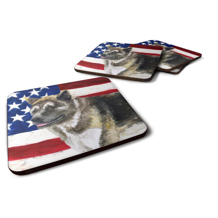 Caroline's Treasures American Akita Patriotic Decorative coasters, Multicolor